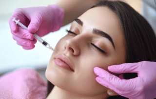 Hyaluronic acid dermal fillers at Columbine Aesthetics treating nasolabial folds for a youthful, smooth complexion. Call (720) 504-4407 to book!