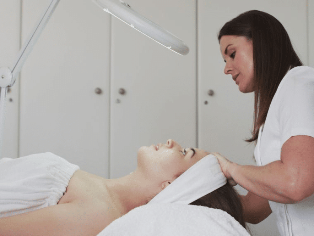 Image showing a VI Peel treatment being applied to reverse environmental skin damage at Columbine Aesthetics. Call (720) 504-4407 to schedule your consultation.
