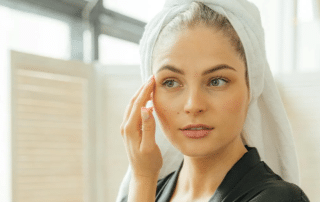 Image of Hyperdilute Radiesse full-face rejuvenation treatment in progress at Columbine Aesthetics. Call (720) 504-4407 for natural skin firming and collagen support.