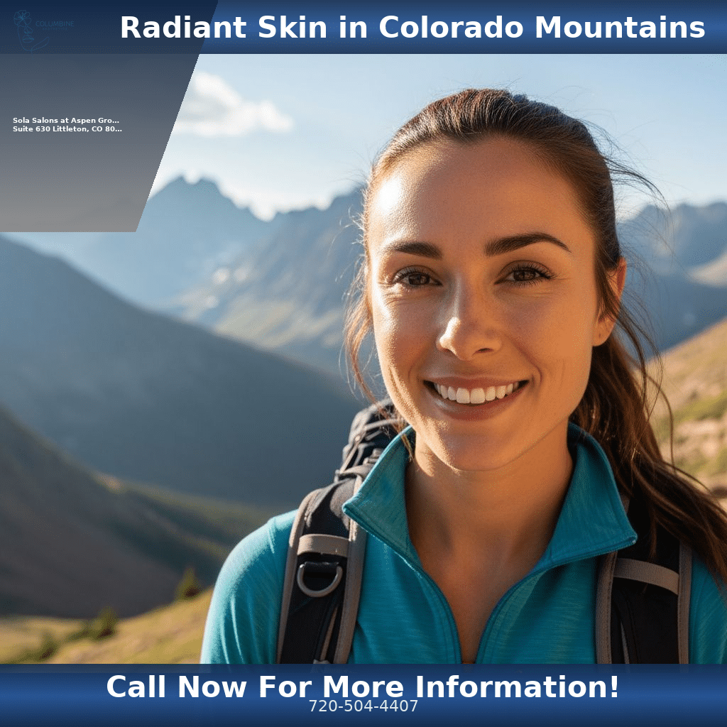 Woman with radiant skin in Colorado mountains after PCA skin peel treatment in Littleton CO.