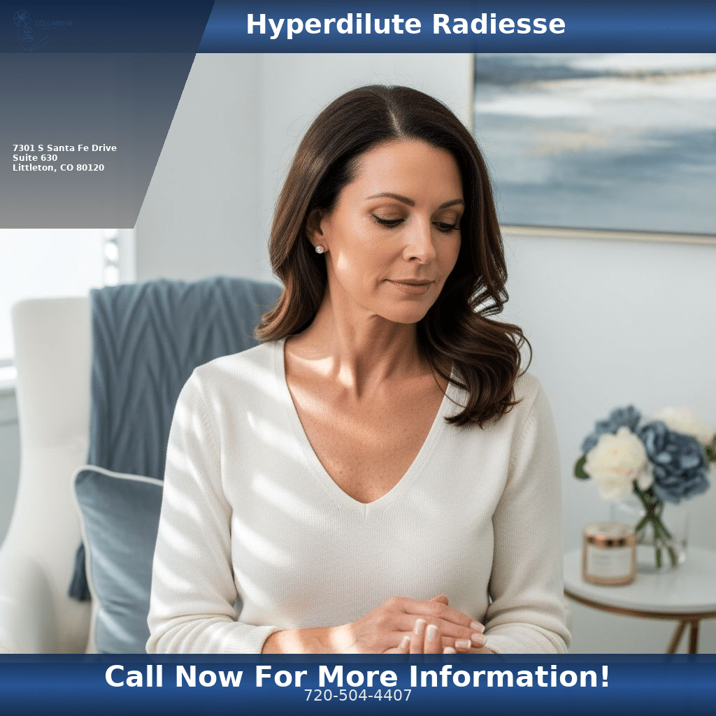 Smooth neck and décolletage skin after hyperdilute Radiesse biostimulator treatment in Littleton CO